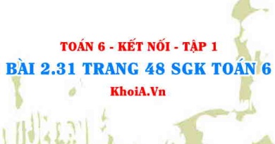 Bài 2.31 trang 48 SGK Toán 6 tập 1 Kết nối tri thức